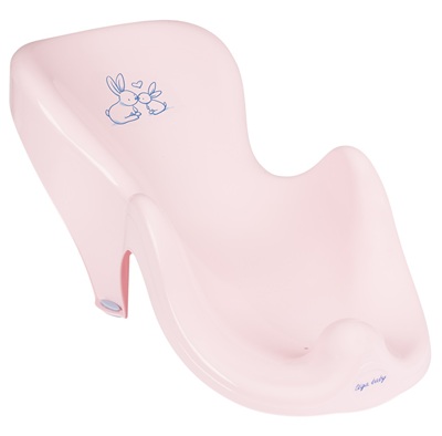 Anatomic baby bath seat LITTLE BUNNIES light pink - Tega Baby