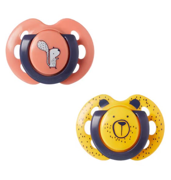 Tommee Tippee pacifier 2 in1 0-6m Fun Friends yellow bear
