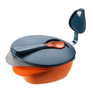 Tommee Tippee bowl and lid orangegrey