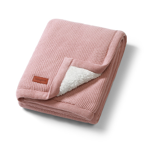 Cotton blanket with fleecing lining BabyOno pink
