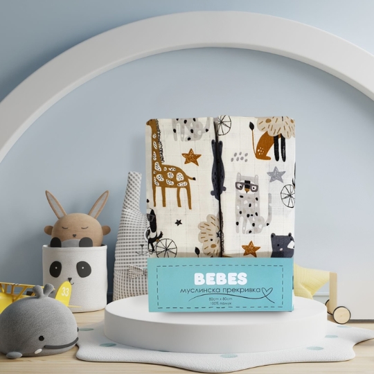 Bebes Muslin wrap 80-80cm