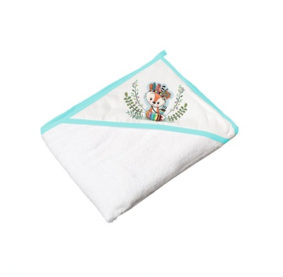 Bath Towel WILD  FREE little fox blue - Tega Baby