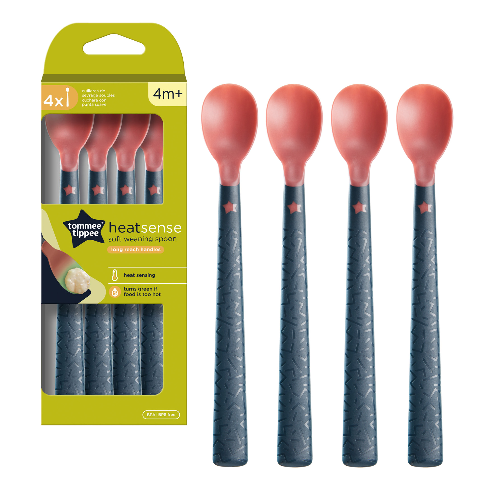 TOMMEE TIPPEE Soft Heat Sensing Spoons 4 in 1