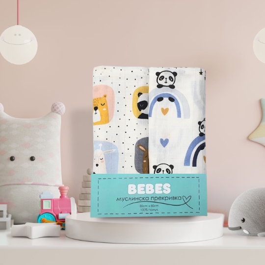 Bebes Muslin wrap 80-80cm